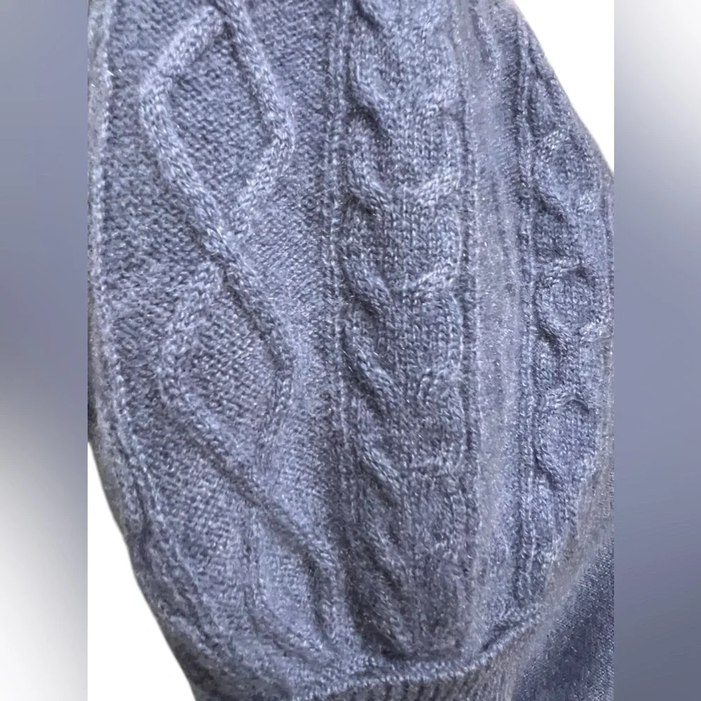 Free People Shirt Womens Annabel 100% Cashmere V Neck Indigo Blue Size Small - Picture 6 of 10